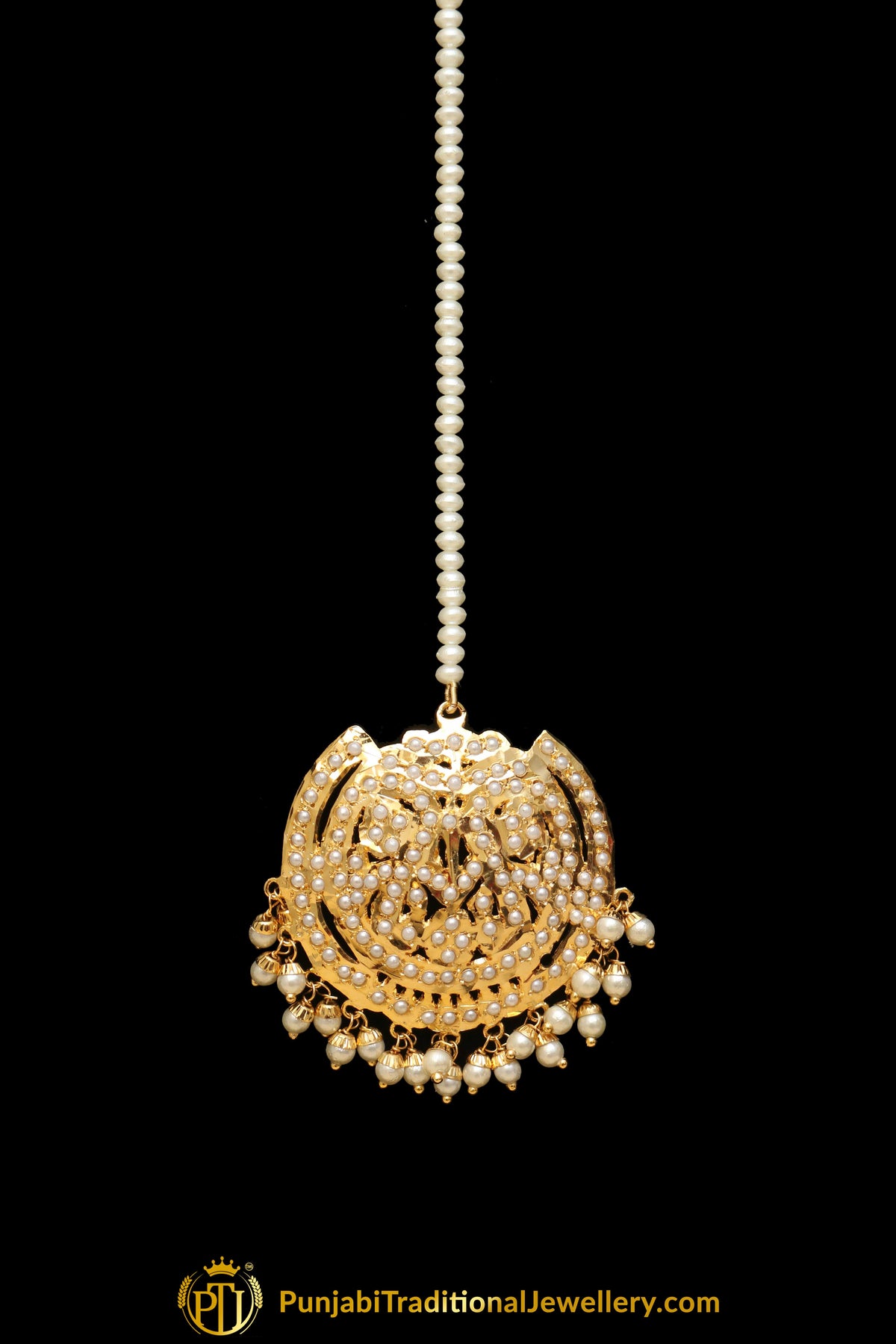 Golden Jadau Tikka By Punjabi Traditional Jewellery