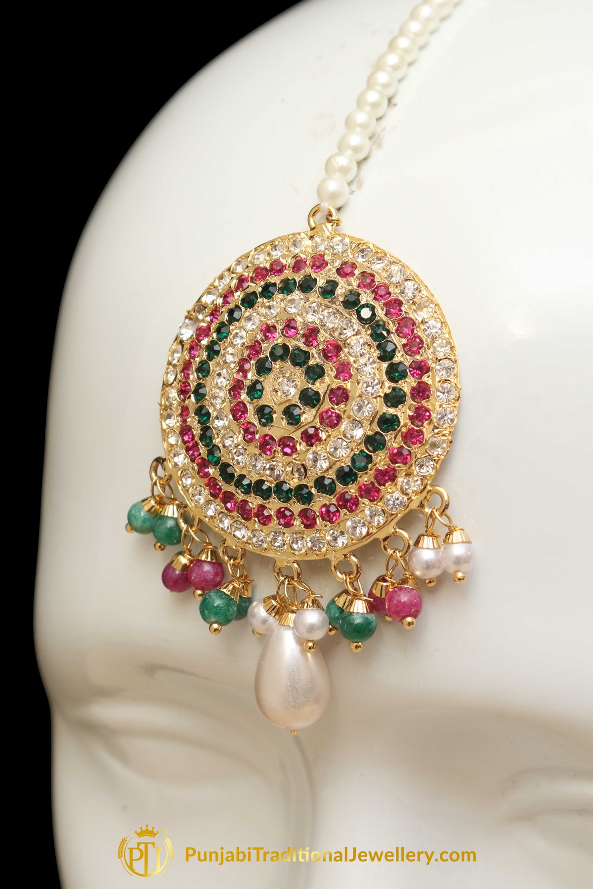 Multi Jadau Tikka By Punjabi Traditional Jewellery