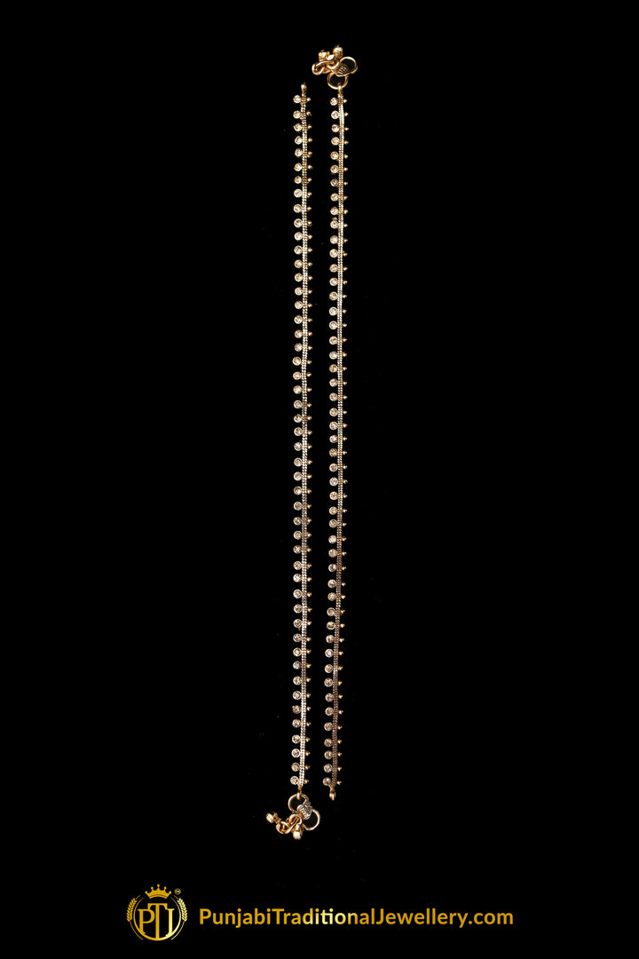 Jerkan & Antique Gold Payal By Punjabi Traditional Jewellery