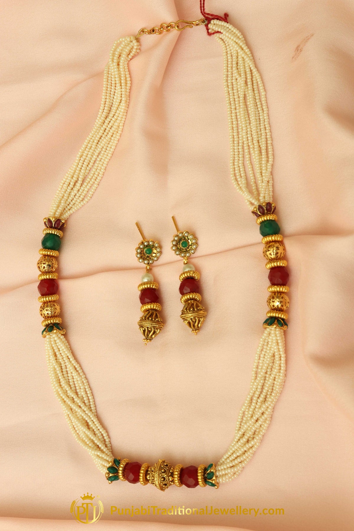 Pearl Jodha Mala Necklace Set By Punjabi Traditional Jewellery