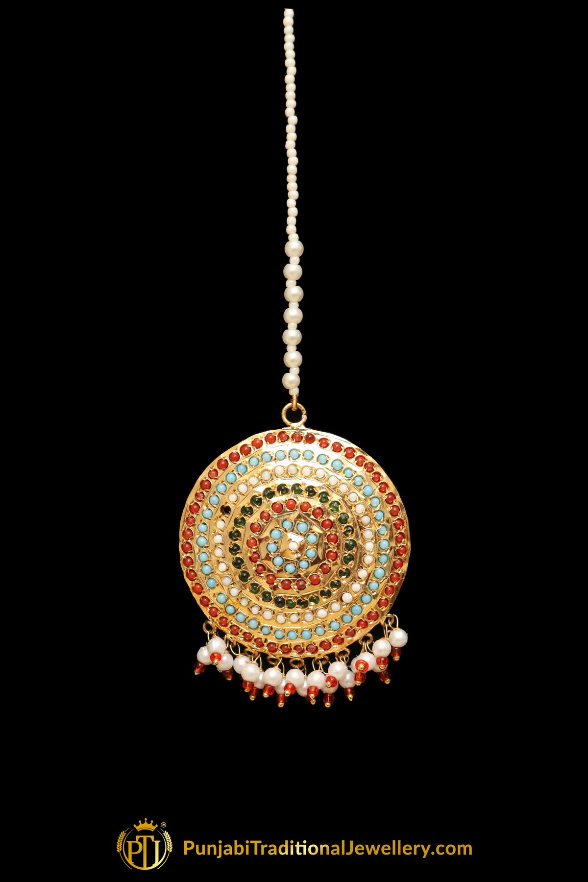 Multi Jadau Tikka By Punjabi Traditional Jewellery