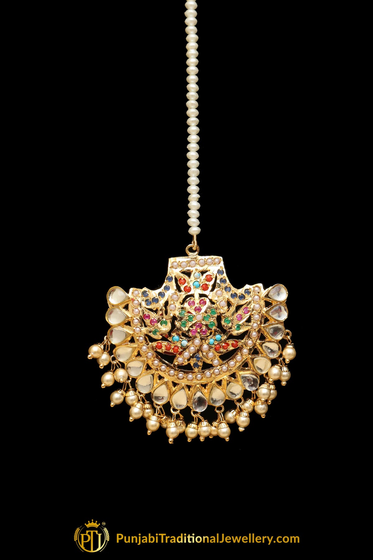 Multi Jadau & Kundan Tikka By Punjabi Traditional Jewellery