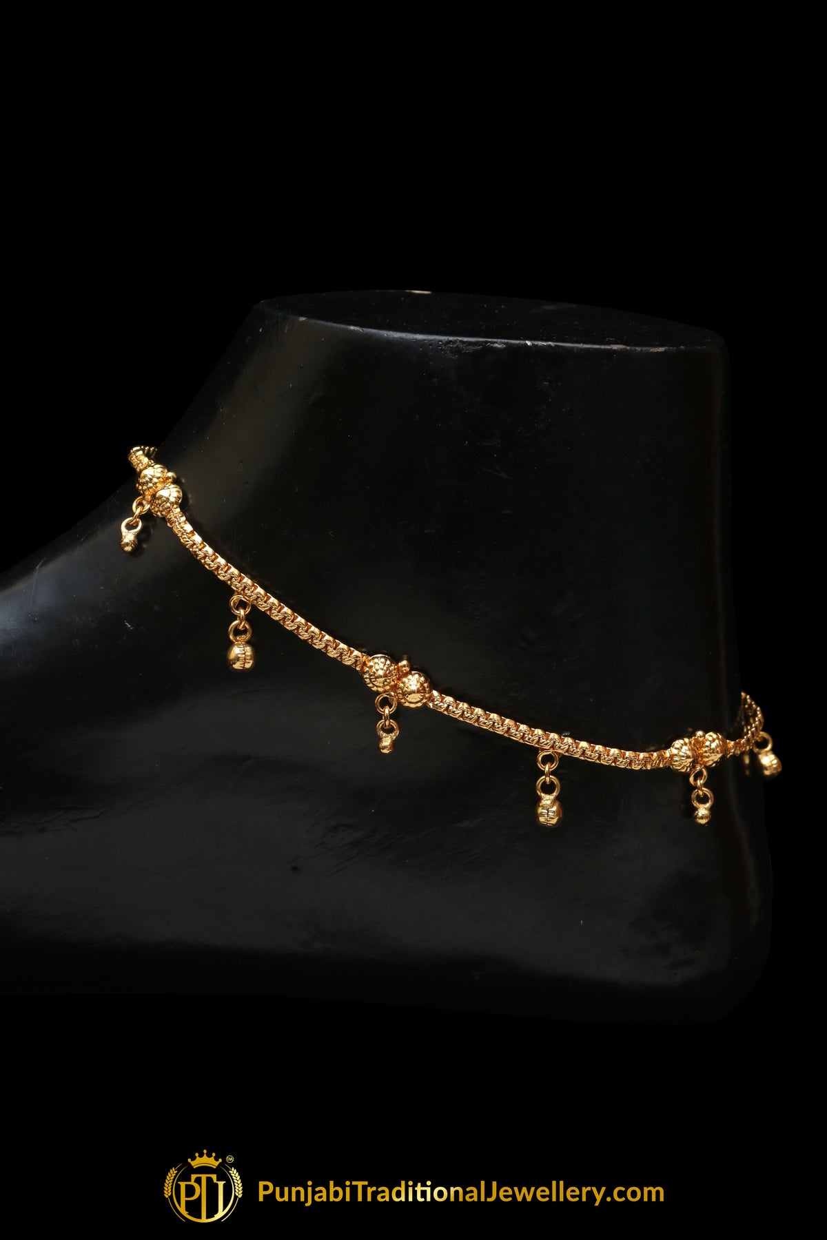 Golden Payal By Punjabi Traditional Jewellery
