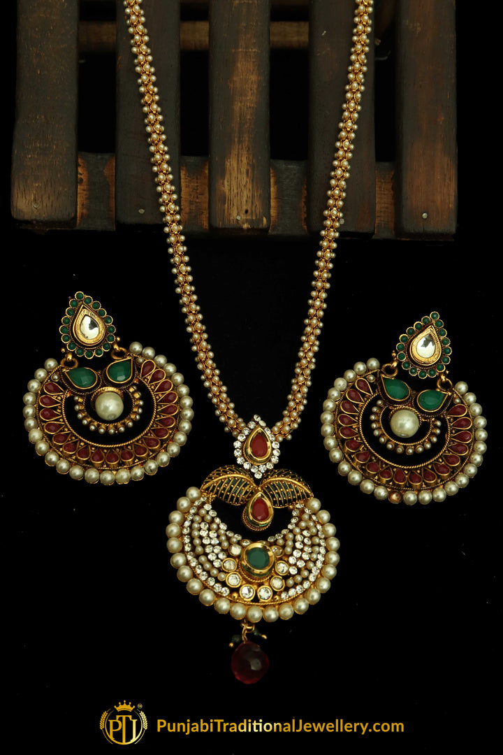 Pearl Jodha Mala Necklace Set By Punjabi Traditional Jewellery