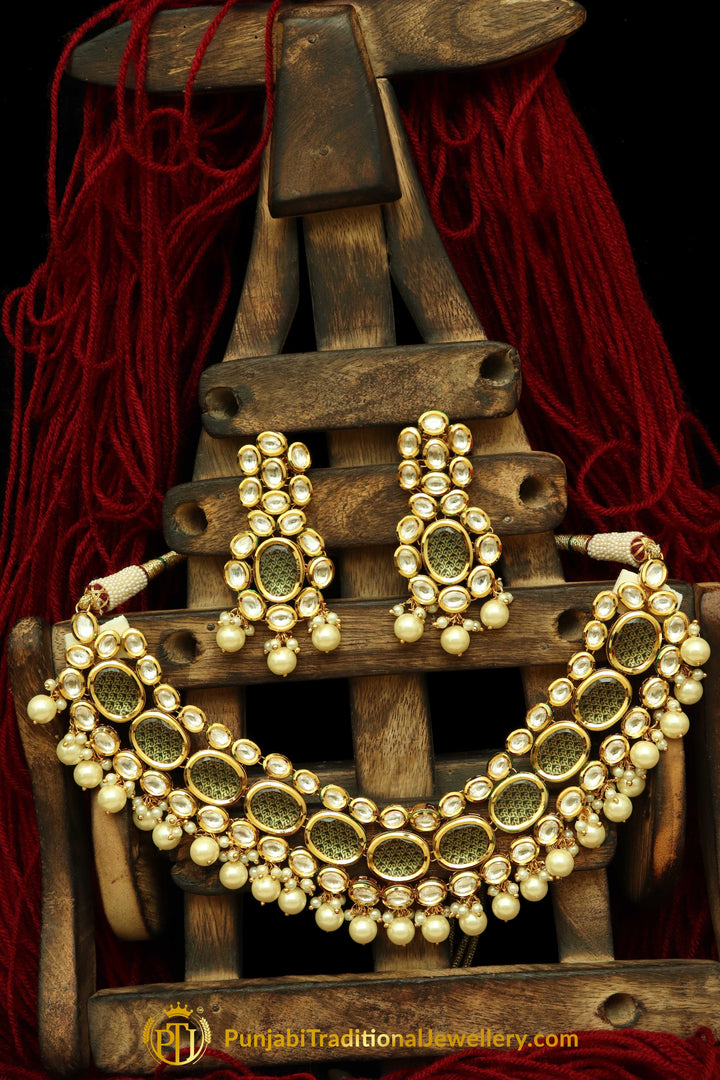 Pearl & Kundan Necklace Set By Punjabi Traditional Jewellery