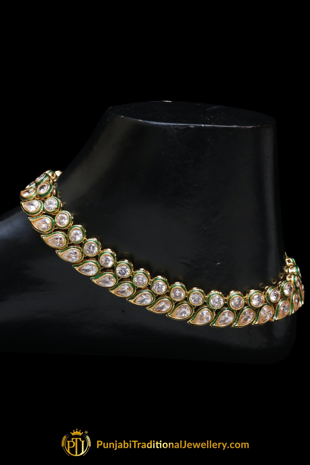 Polki Payal By Punjabi Traditional Jewellery