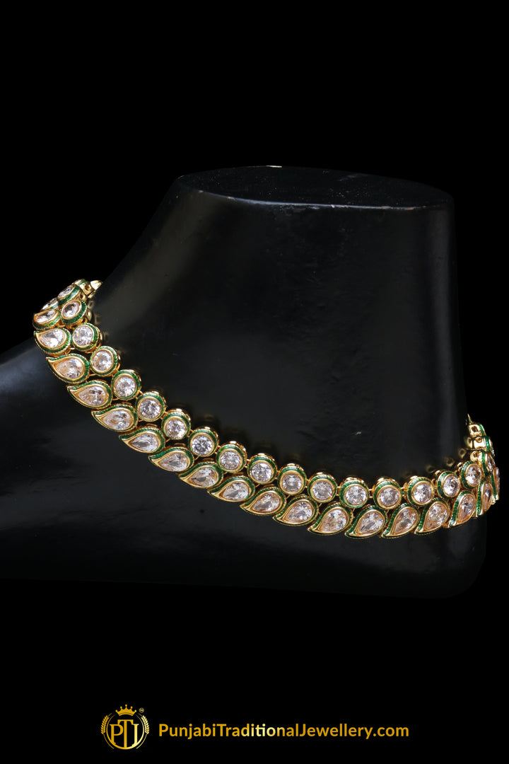 Polki Payal By Punjabi Traditional Jewellery