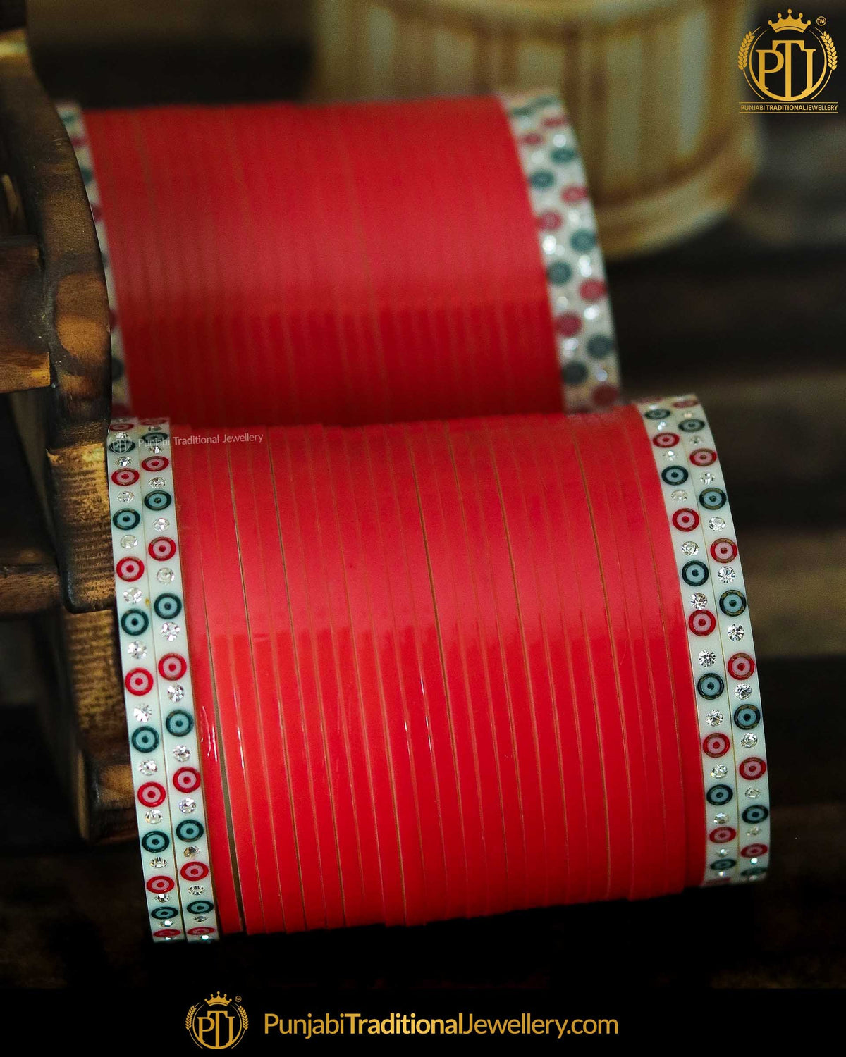 Dotted Red Bridal Chura | Punjabi Traditional Jewellery Exclusive