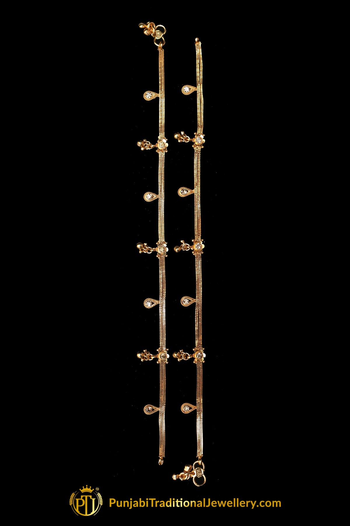 Antique Gold Payal By Punjabi Traditional Jewellery