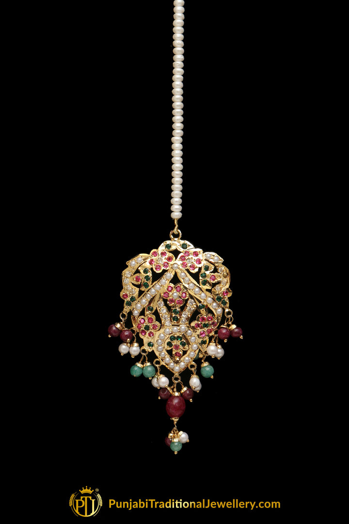 Multi Jadau Tikka By Punjabi Traditional Jewellery