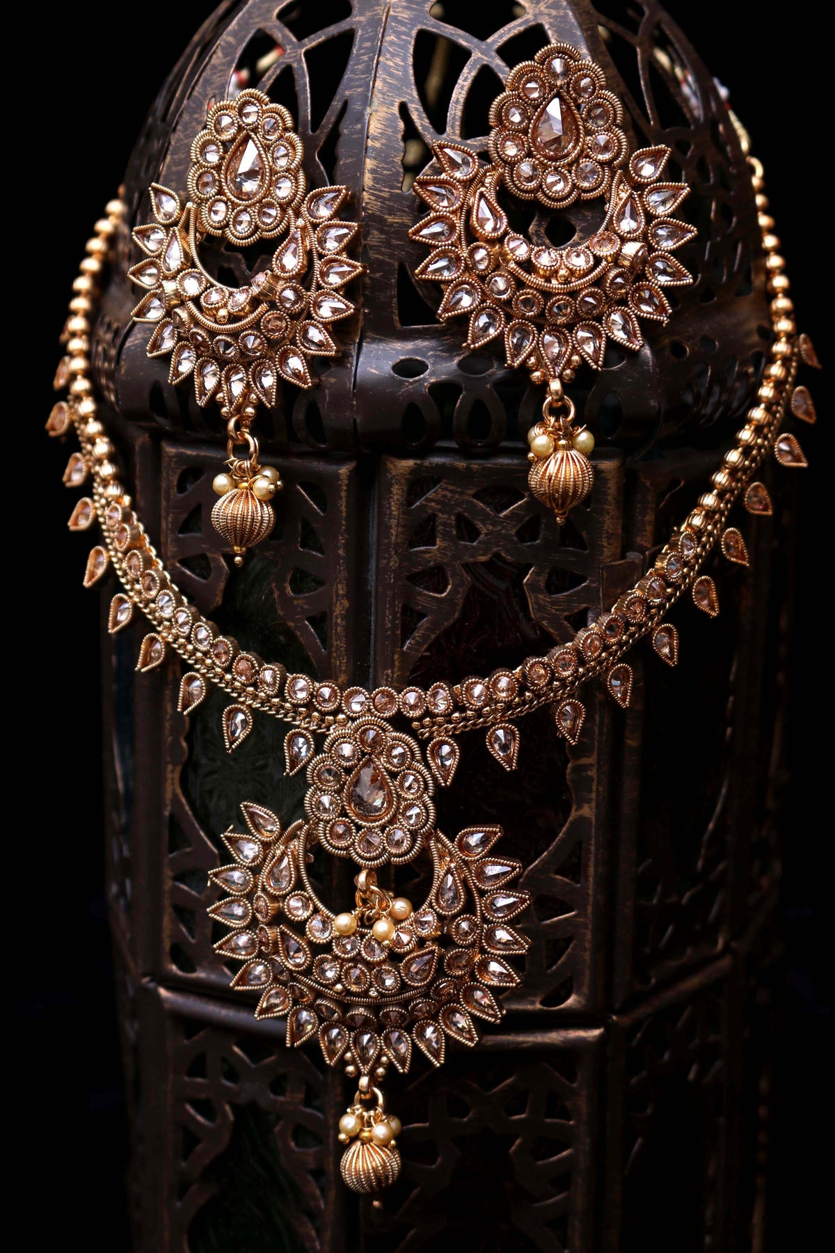 Shabhnam Polki Necklace Set By Punjabi Traditional Jewellery
