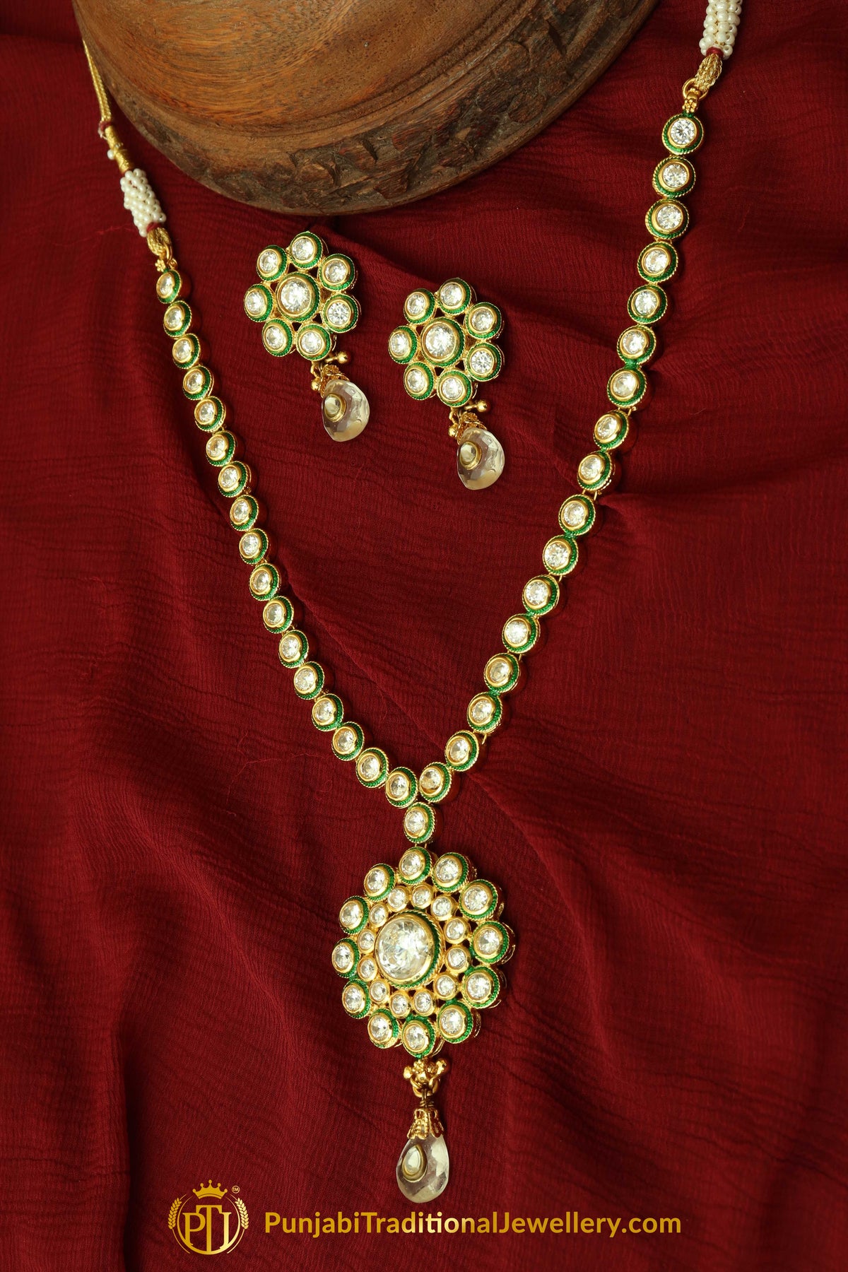 Polki Necklace Set By Punjabi Traditional Jewellery