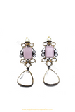 Oxidised pink Studs Earrings By PTJ