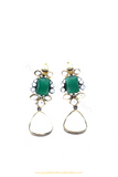 Oxidised Emerald Studs By PTJ