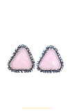 Oxidised Pink Kundan Studs By PTJ