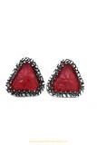 Oxidised Rubby Studs By PTJ