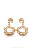 Gold Finished Pearl Earrings by PTJ