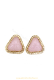 Gold Finished Pink Studs By PTJ