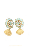 Gold Finished Firoza Studs By PTJ