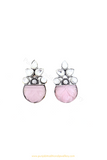 Oxidised Pink Studs By PTJ