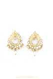 Gold Finished Jadau Pearl Studs By PTJ