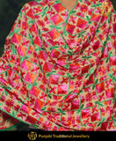 Red & Pink Pure Phulkari Dupatta | Punjabi Traditional Jewellery Exclusive