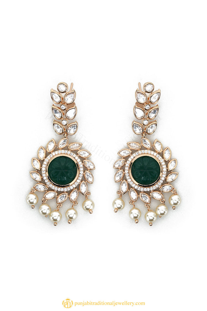 Gold Finished Earrings by PTJ