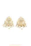 Gold Finished Jadau Pearl Studs By PTJ