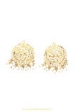 Gold Finished Jadau Pearl Studs By PTJ