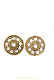 Antique Gold Finished Kundan Studs By PTJ