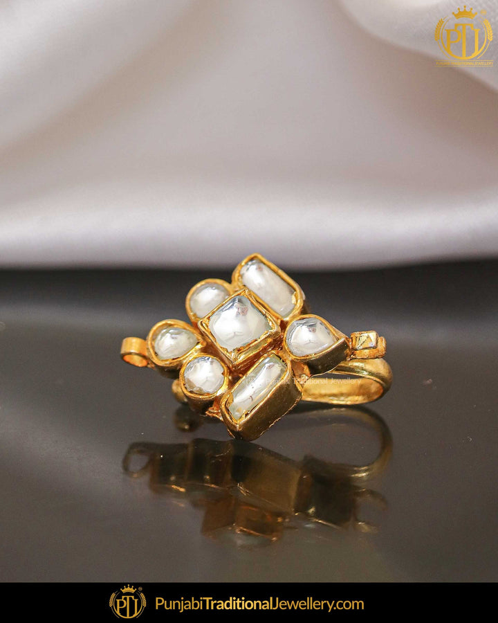 Gold Finished Emerlad Pearl Stud Earrings | Punjabi Traditional Jewellery Exclusive