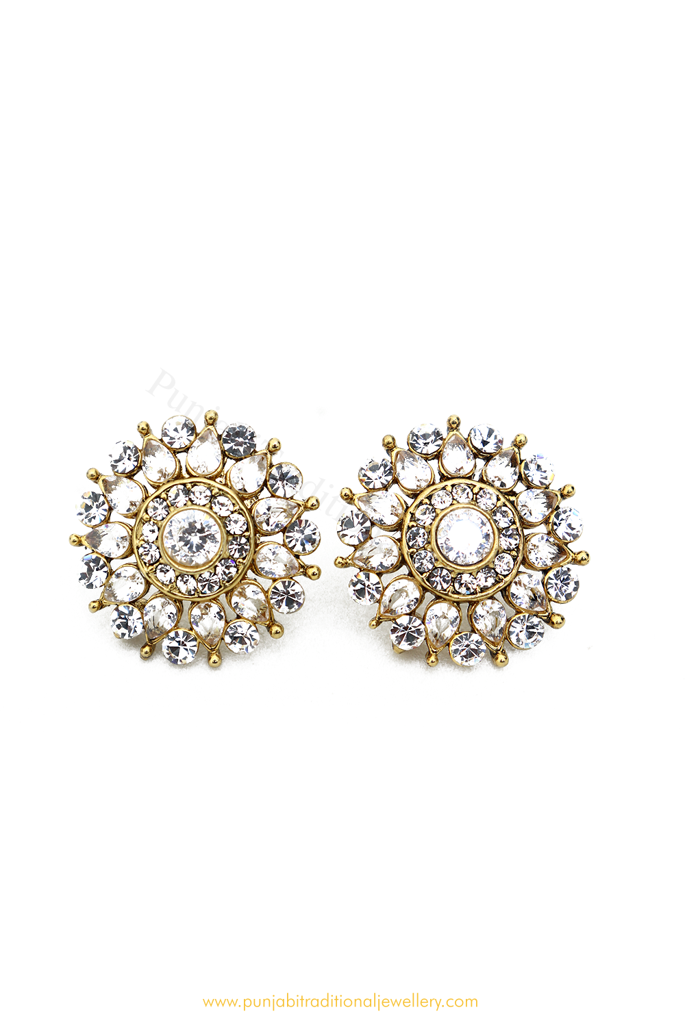 Gold Finished AD Studs By PTJ