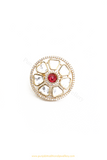 Gold Finished Navratan Kundan Ring By PTJ