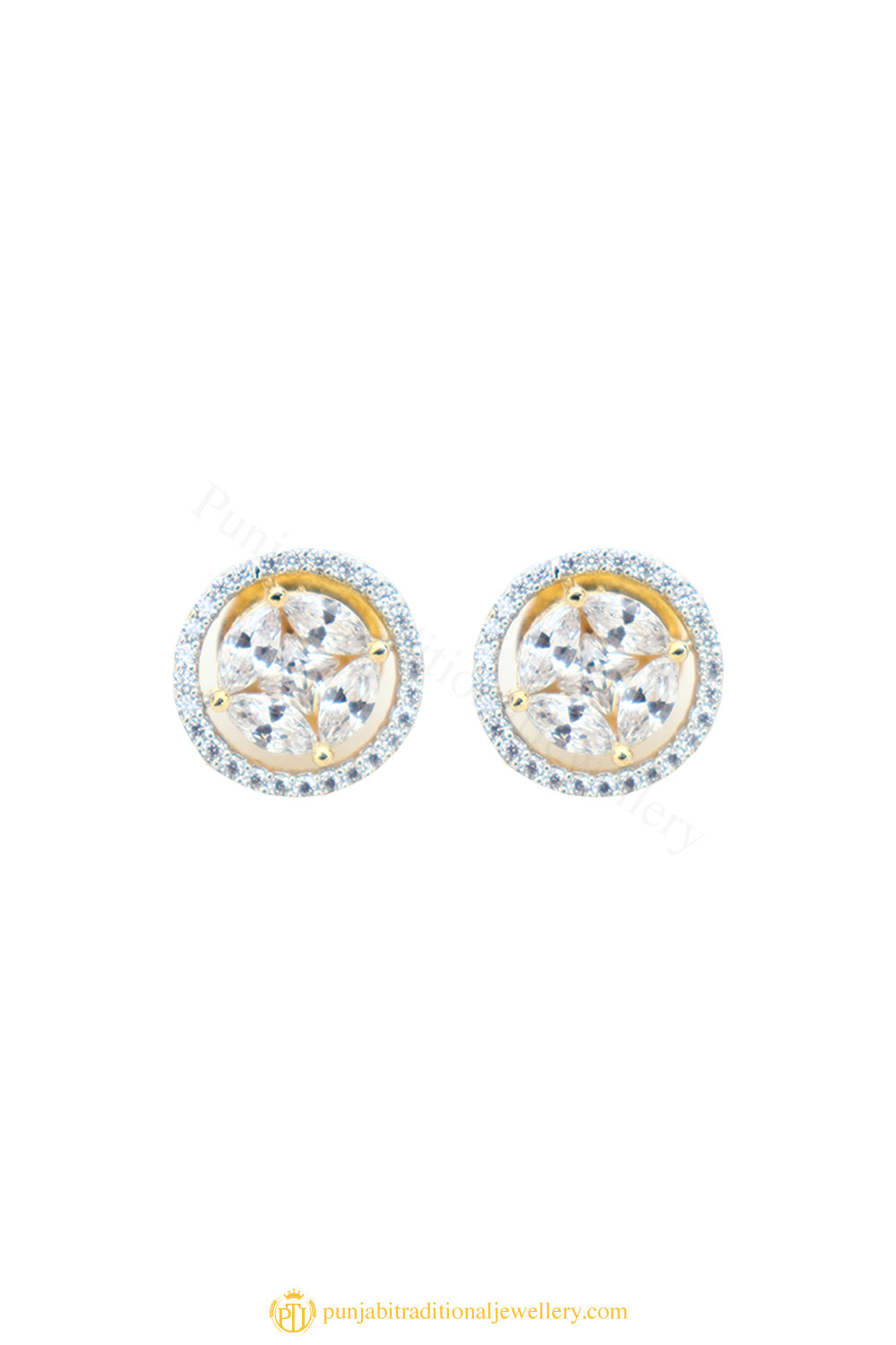Gold Finished Earrings by PTJ