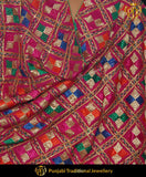 Satrangi Pure Phulkari Dupatta | Punjabi Traditional Jewellery Exclusive