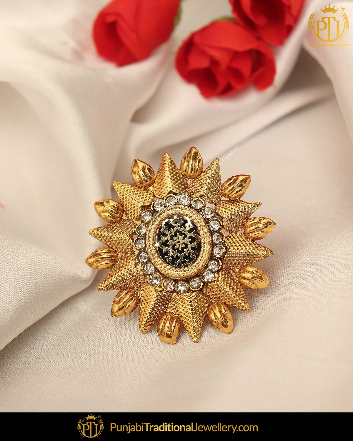 Gold Finished Rajwada Ring | Punjabi Traditional Jewellery Exclusive