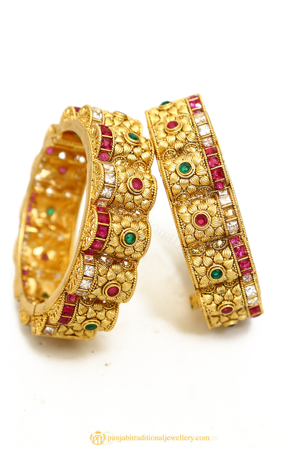 Gold Finished Bangles by PTJ