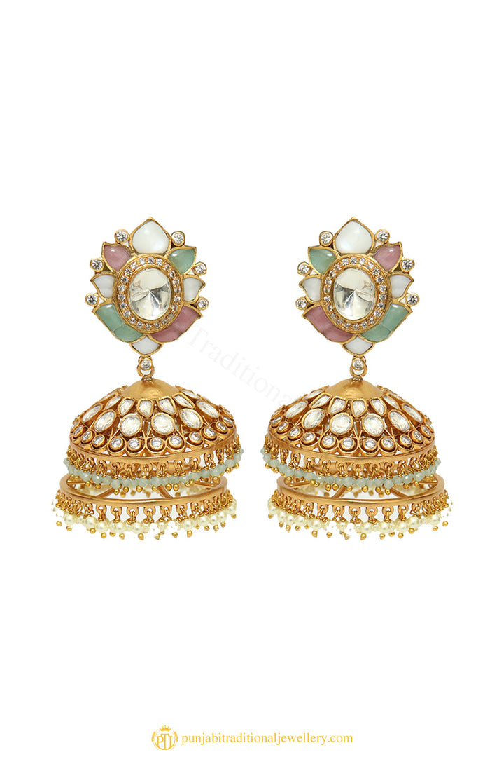 Gold Finished Earrings by PTJ
