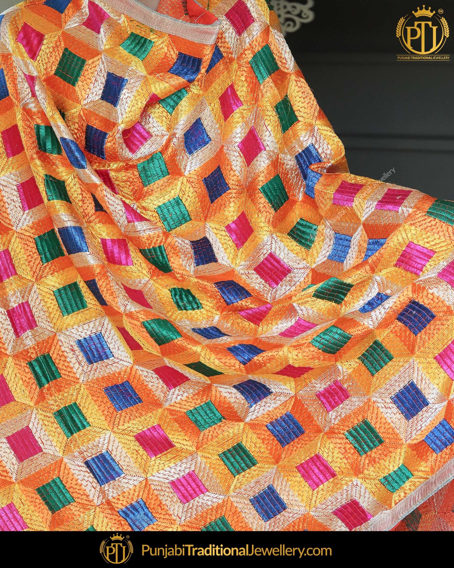 Satrangi Color Phulkari | Punjabi Traditional Jewellery Exclusive