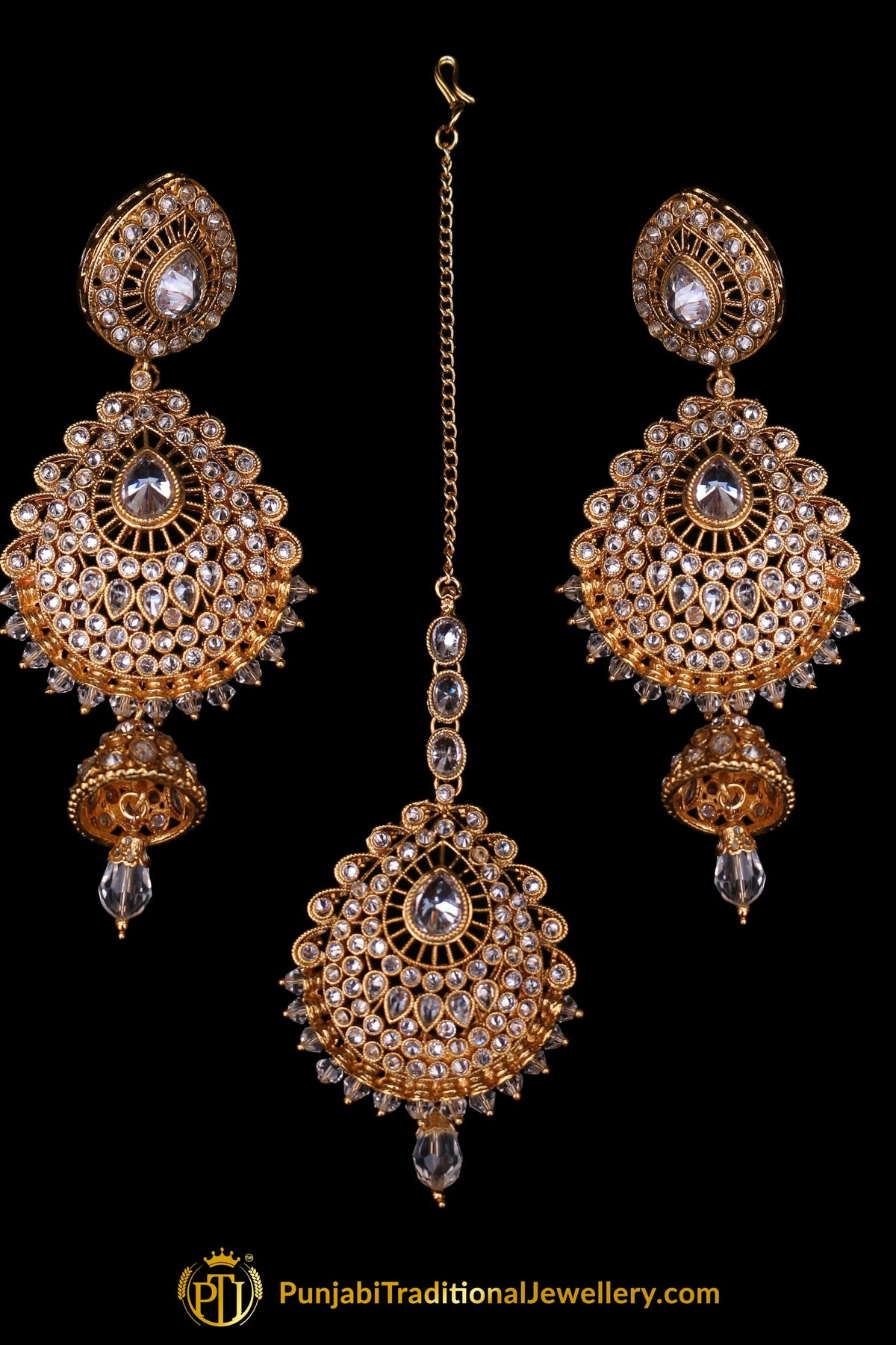 Kundan Gold Plated Necklace Set By Punjabi Traditional Jewellery