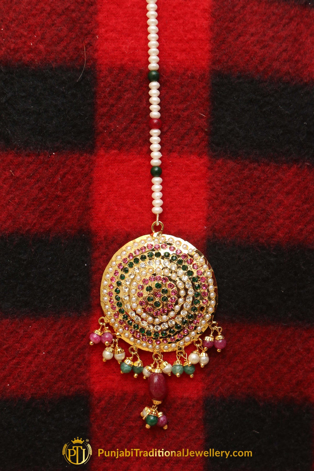 Multi Jadau Tikka By Punjabi Traditional Jewellery
