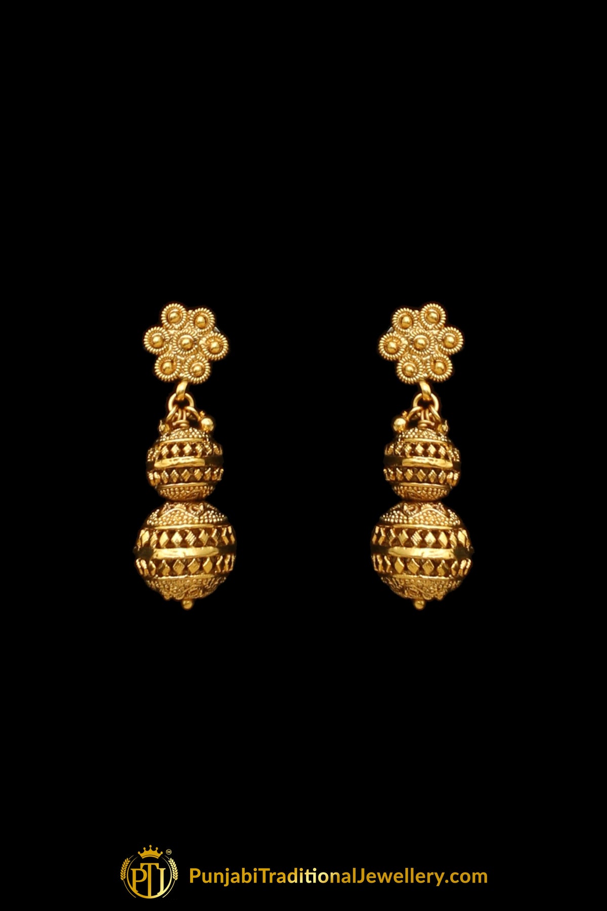 Antique Gold Necklace Set By Punjabi Traditional Jewellery