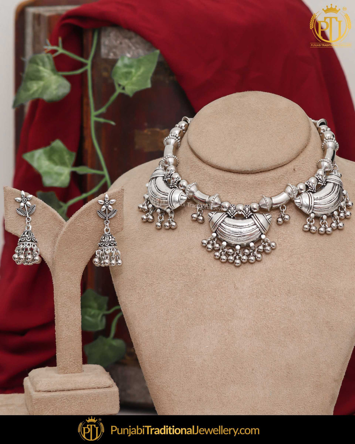 Oxidised Silver Afghan Necklace set | Punjabi Traditional Jewellery Exclusive