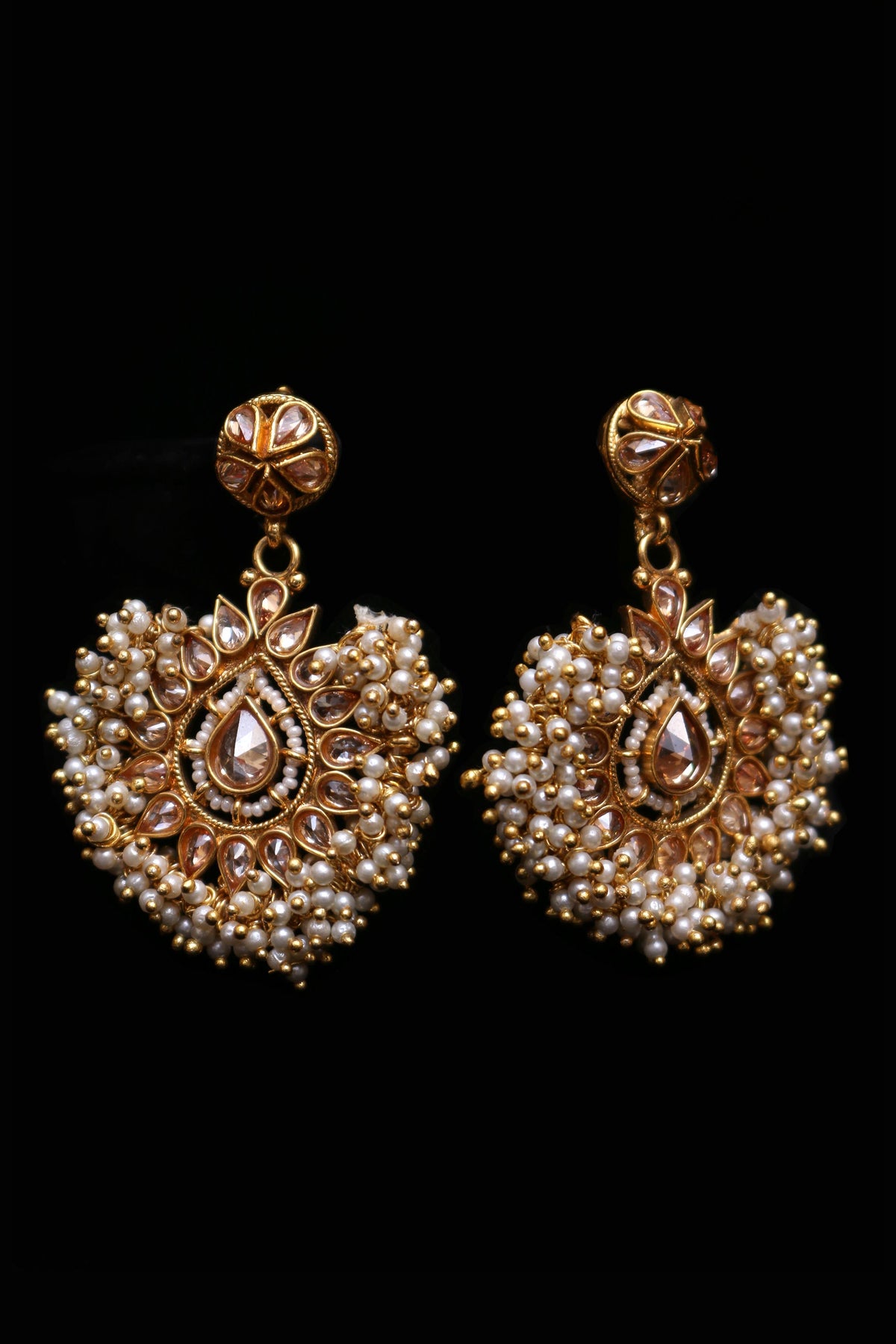 Maiman Pearl Polki Necklace Set By Punjabi Traditional Jewellery
