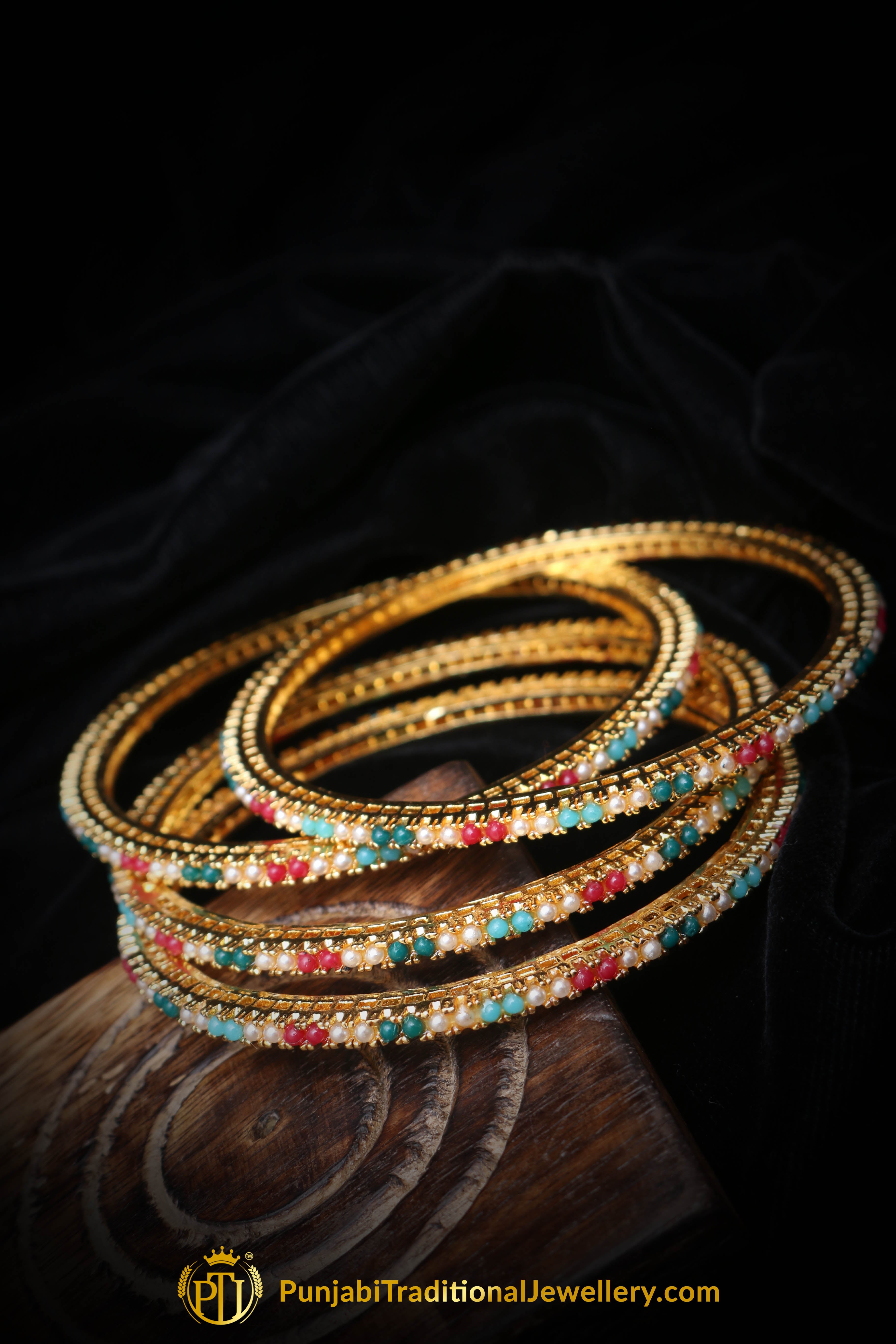 Multi Karra Bangles (Pair) By Punjabi Traditional Jewellery