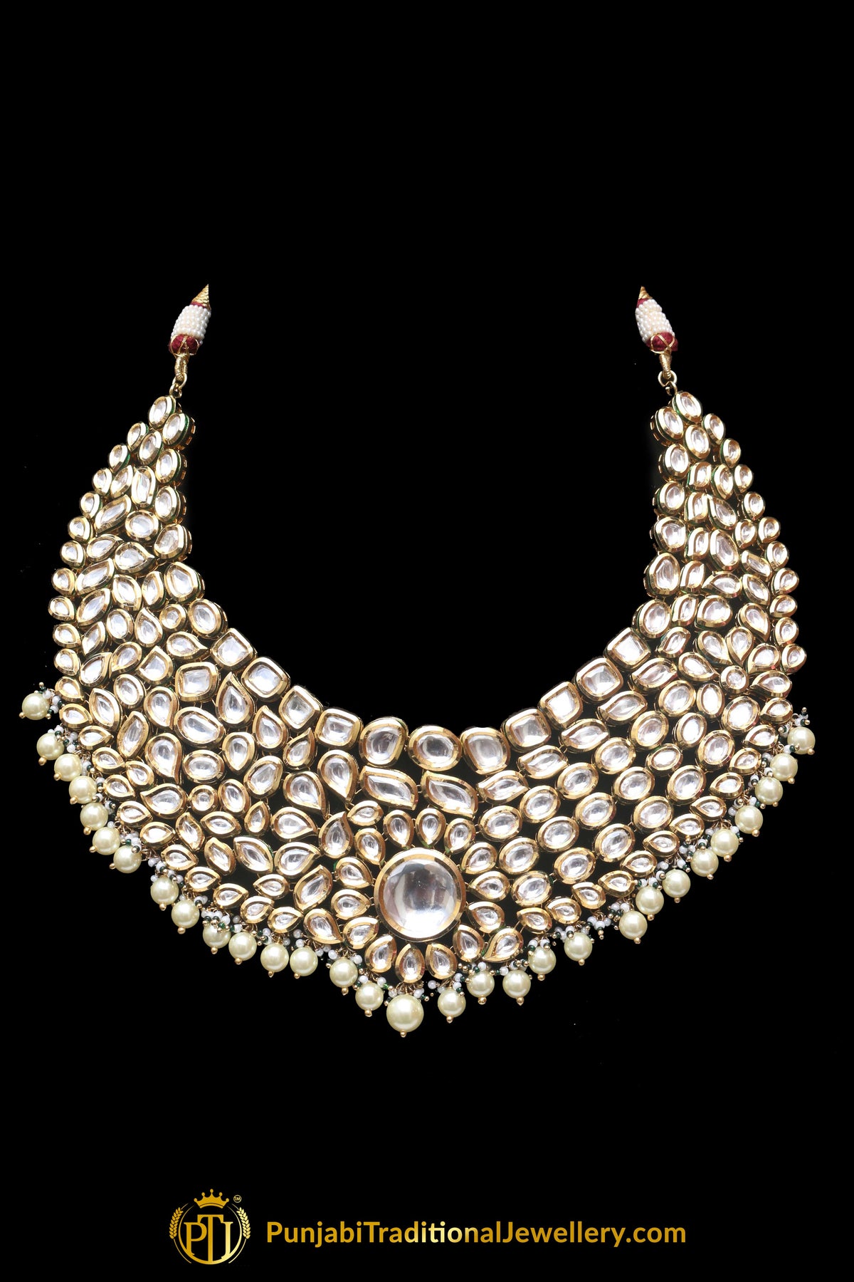 Pearl & Kundan Necklace Set By Punjabi Traditional Jewellery