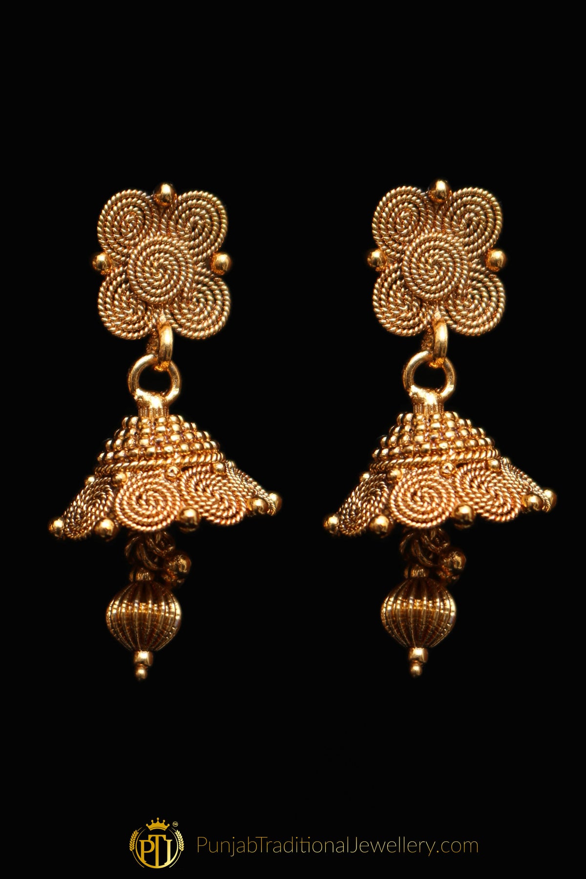 Antique Gold Necklace Set By Punjabi Traditional Jewellery