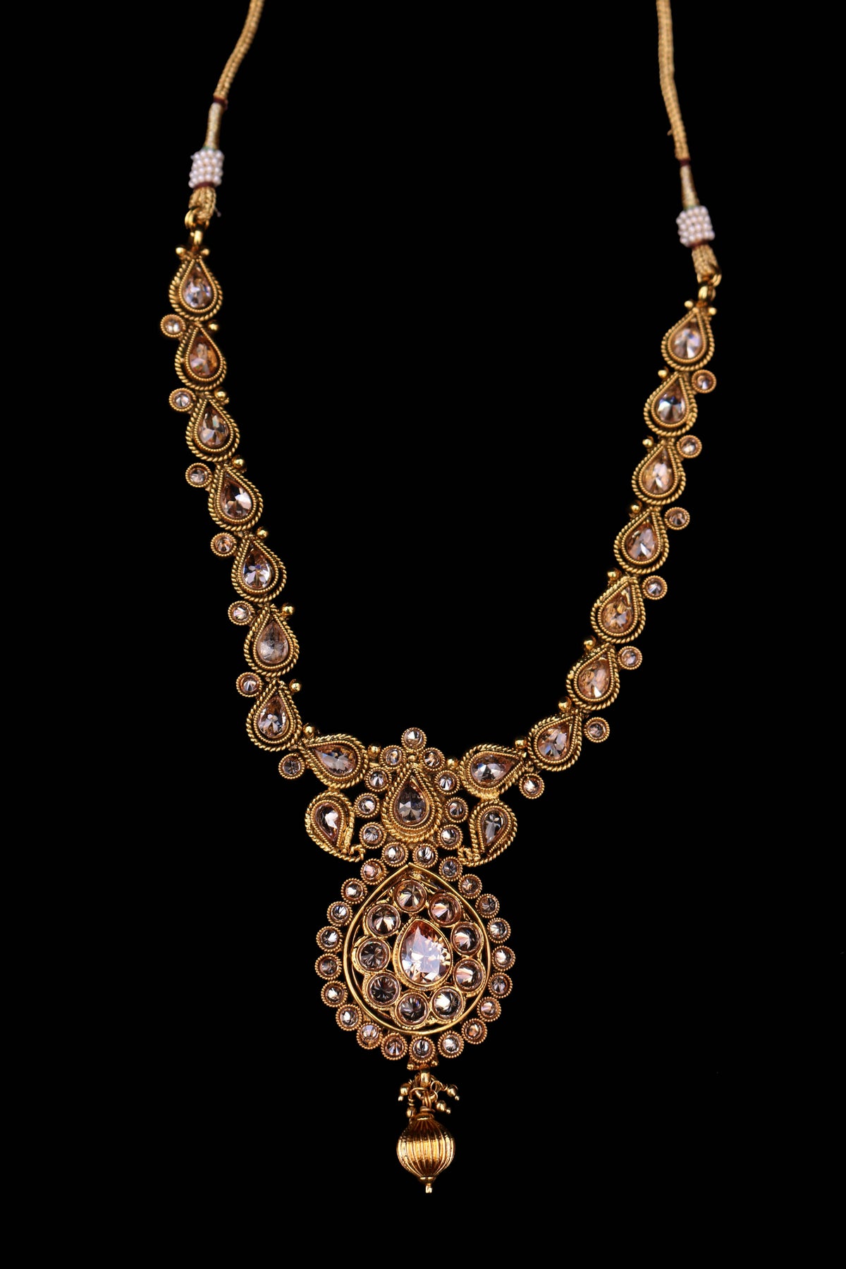 Kasba Polki Necklace Set By Punjabi Traditional Jewellery