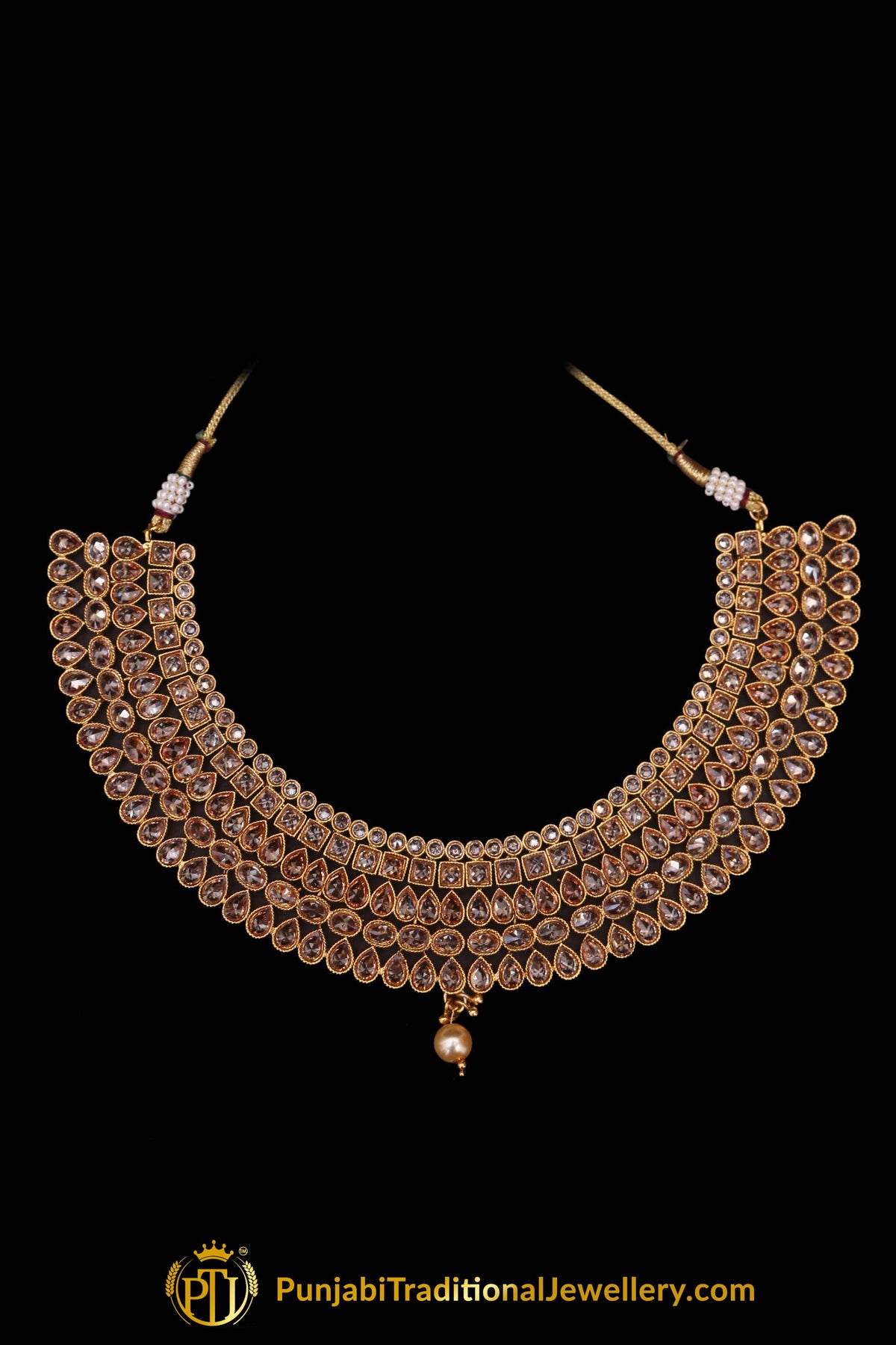 Riwayaat Polki Nacklace Set By Punjabi Traditional Jewellery