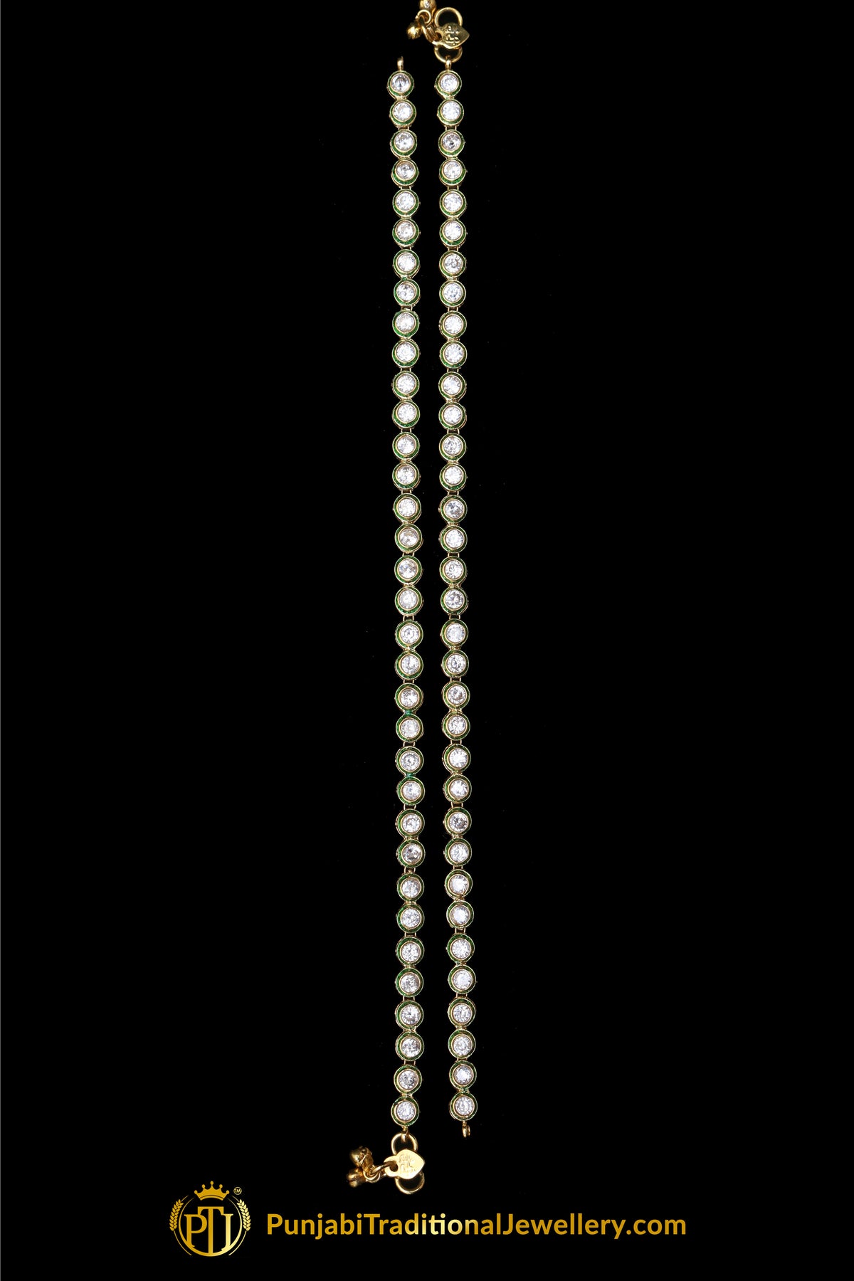 Polki Payal By Punjabi Traditional Jewellery